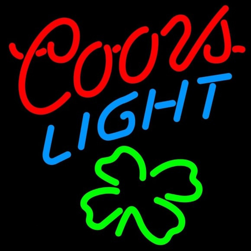 Coors Light Shamrock Beer Sign Enseigne Néon