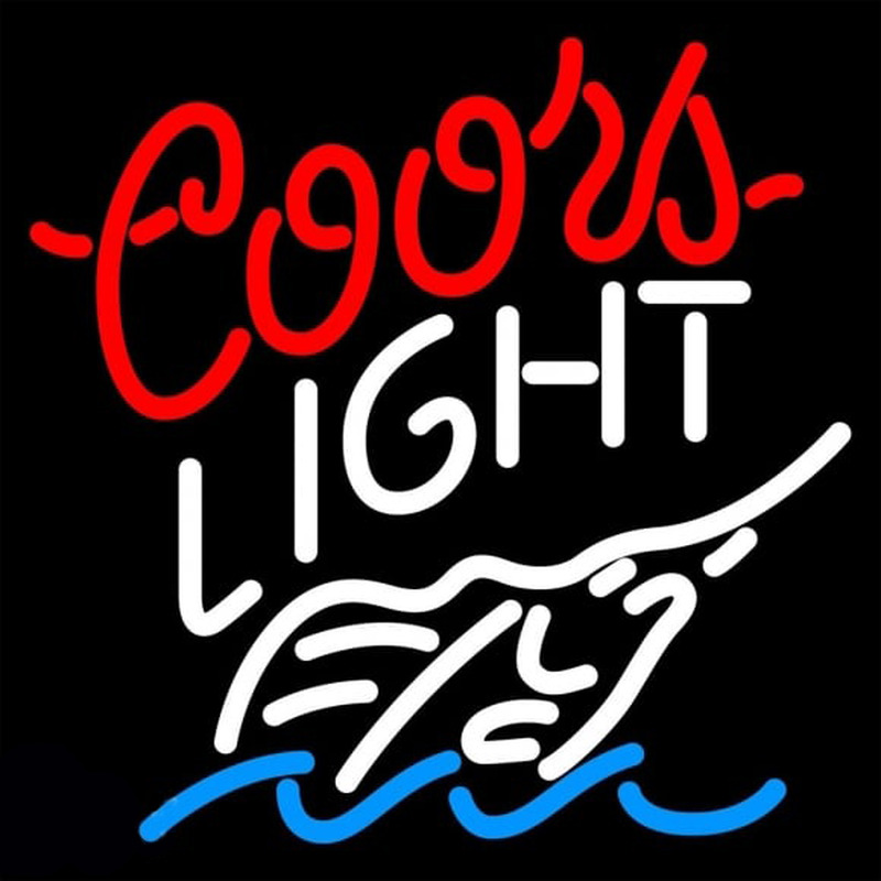 Coors Light Swordfish Beer Sign Enseigne Néon