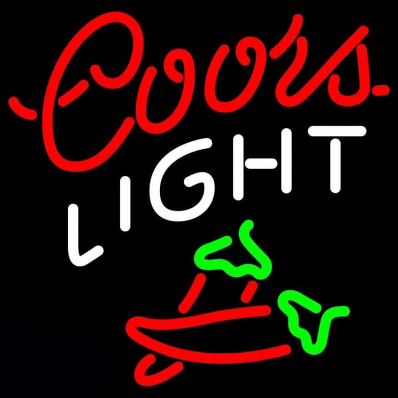 Coors Light Two Chili Pepper Beer Sign Enseigne Néon