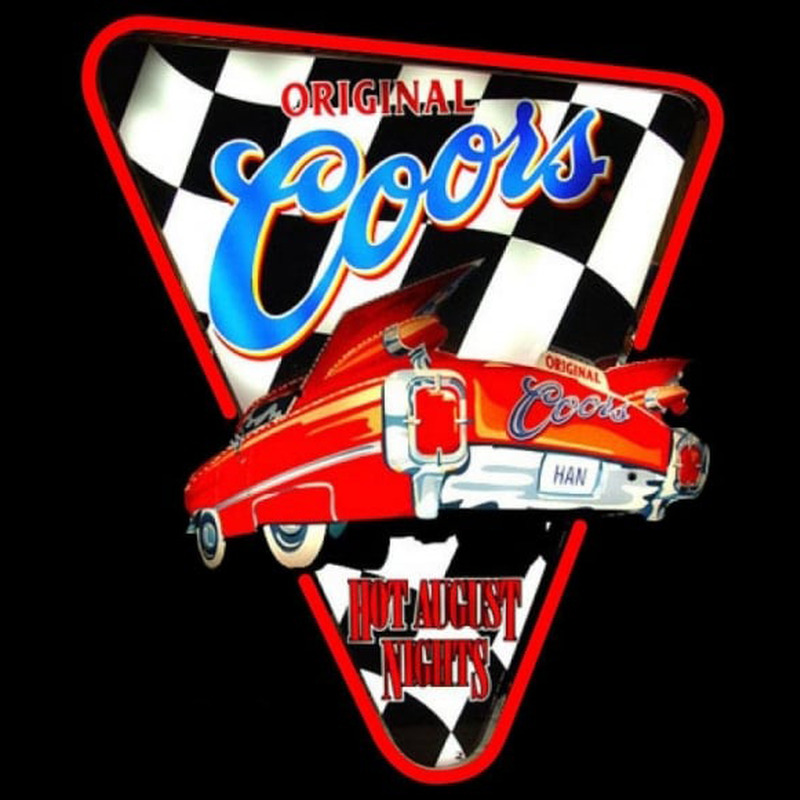 Coors Original Hot August Nights Beer Sign Enseigne Néon