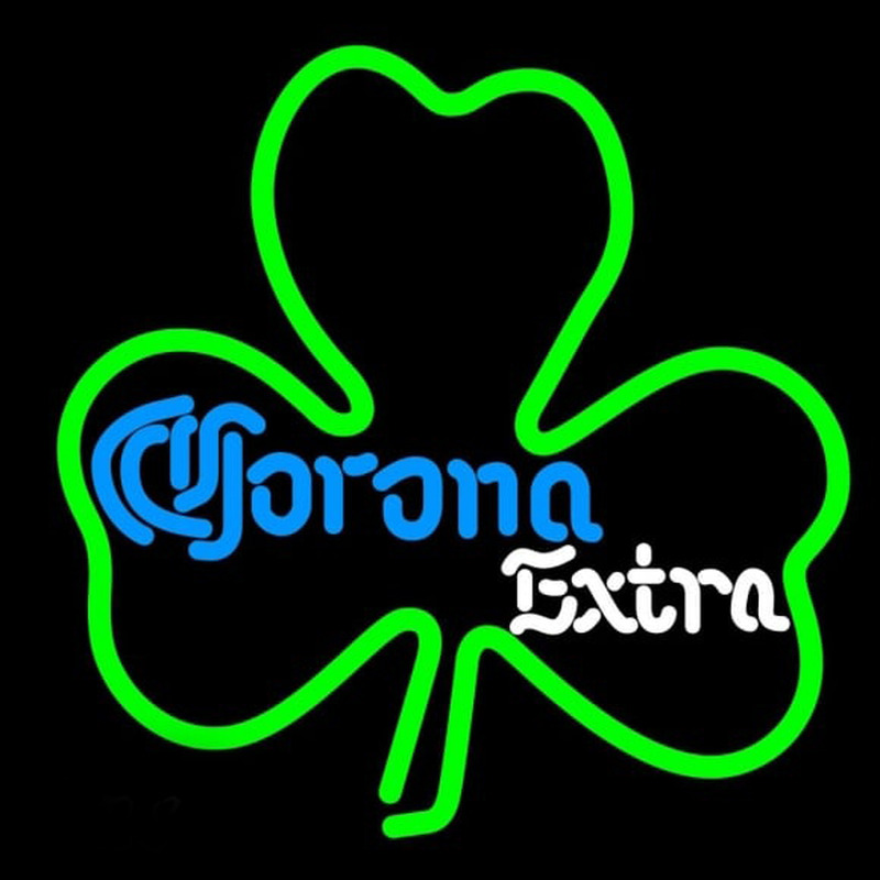 Corona E tra Green Clover Beer Sign Enseigne Néon