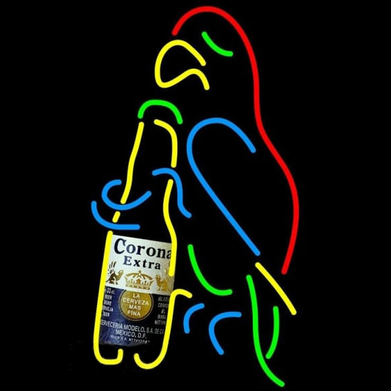 Corona E tra Parrot Bottle Beer Sign Enseigne Néon