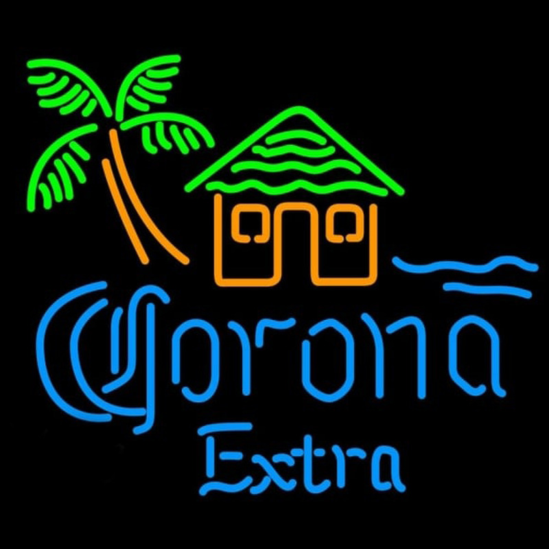 Corona E tra Tiki Hut Beer Sign Enseigne Néon