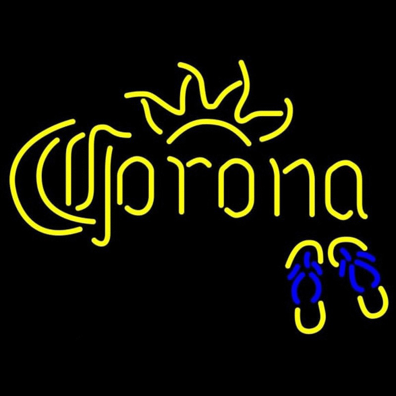 Corona Flip Flops Beer Sign Enseigne Néon