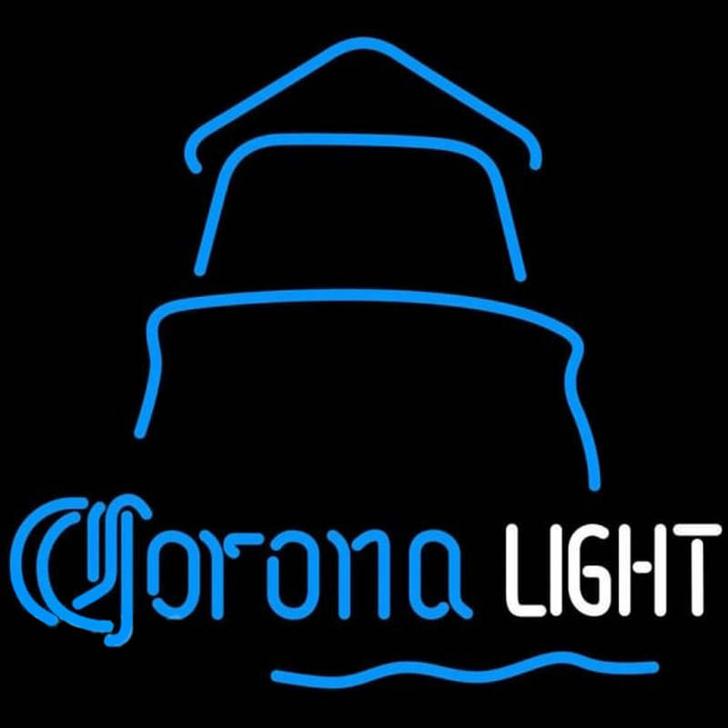 Corona Light Day Lighthouse Beer Sign Enseigne Néon