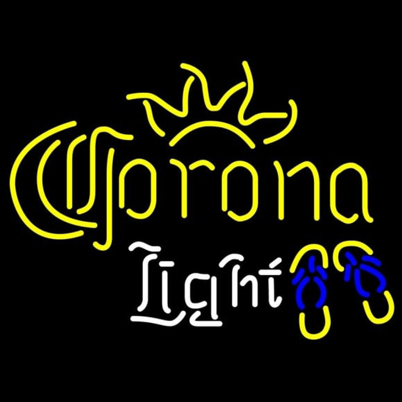 Corona Light Flip Flops Beer Sign Enseigne Néon