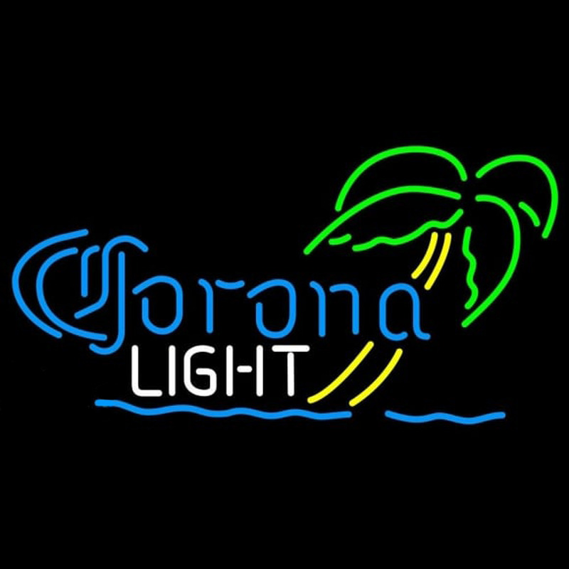 Corona Light Mini Palm Tree Beer Sign Enseigne Néon