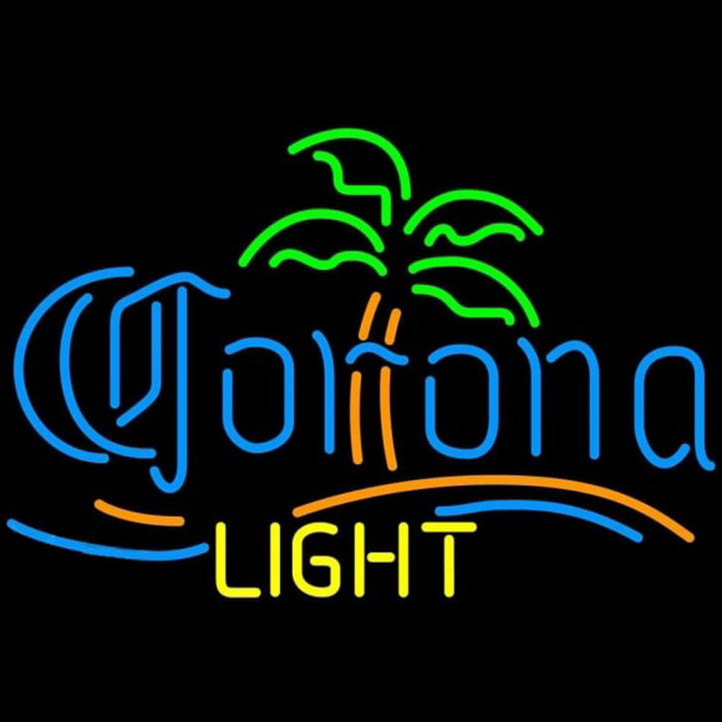 Corona Light Palm Tree Beer Sign Enseigne Néon