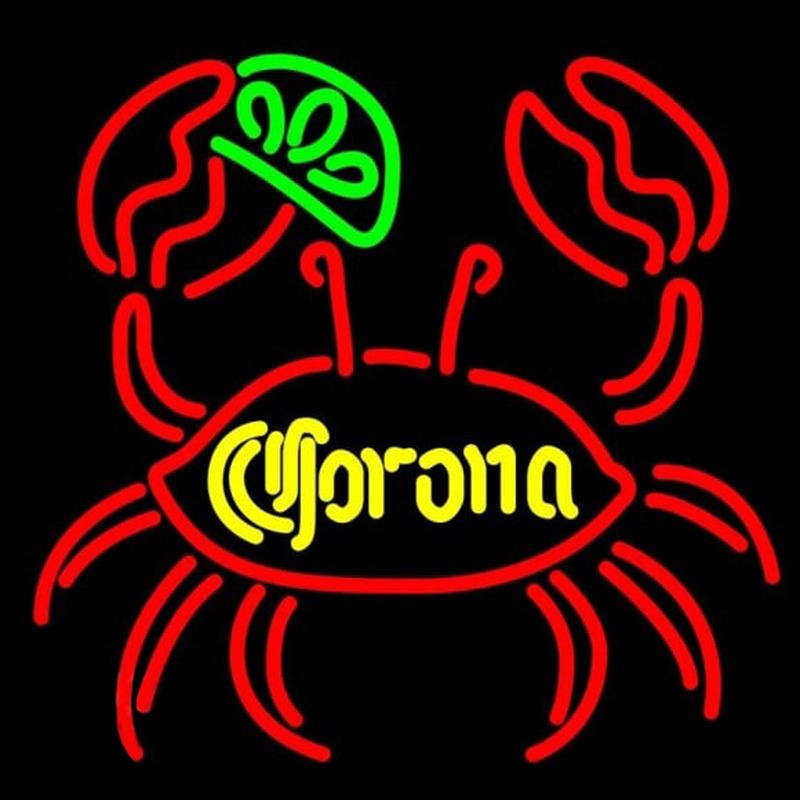 Corona Lime Crab Beer Sign Enseigne Néon