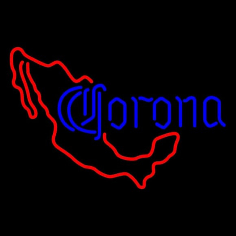 Corona Me ico Red Map Beer Sign Enseigne Néon