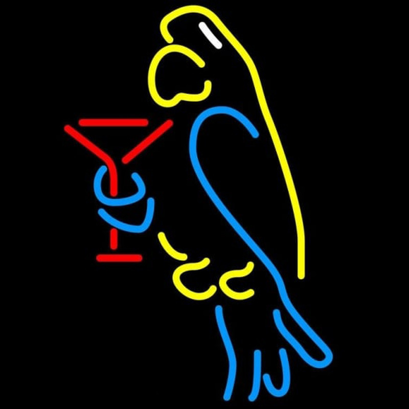 Corona Parrot Martini Glass Beer Sign Enseigne Néon