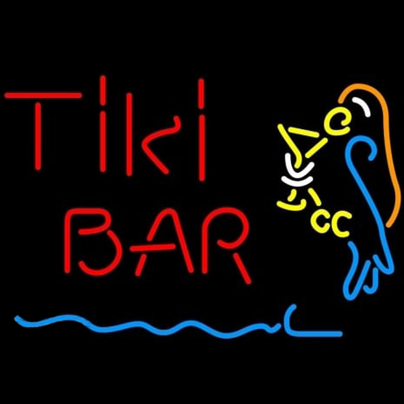 Corona Red Tiki Bar Martini Parrot Beer Enseigne Néon
