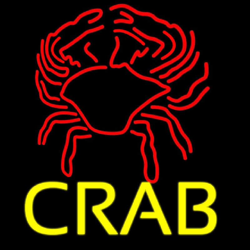 Crab Block With Logo 2 Enseigne Néon