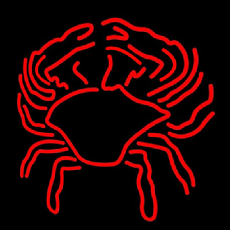 Crab Block With Logo Enseigne Néon