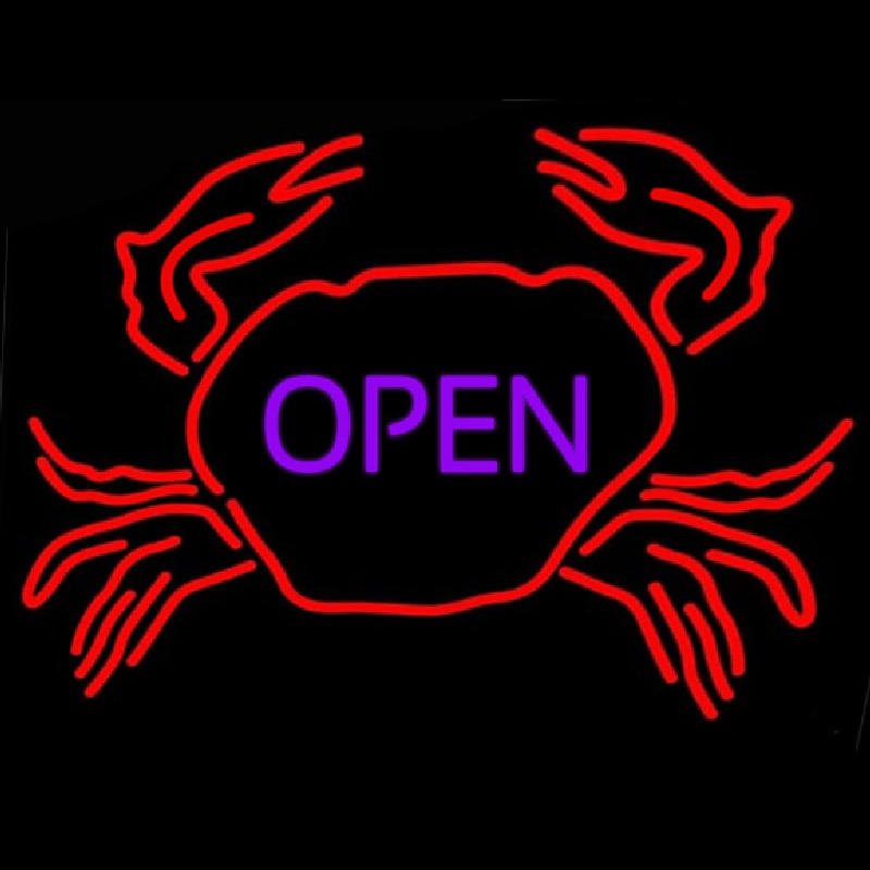 Crab Open 1 Enseigne Néon