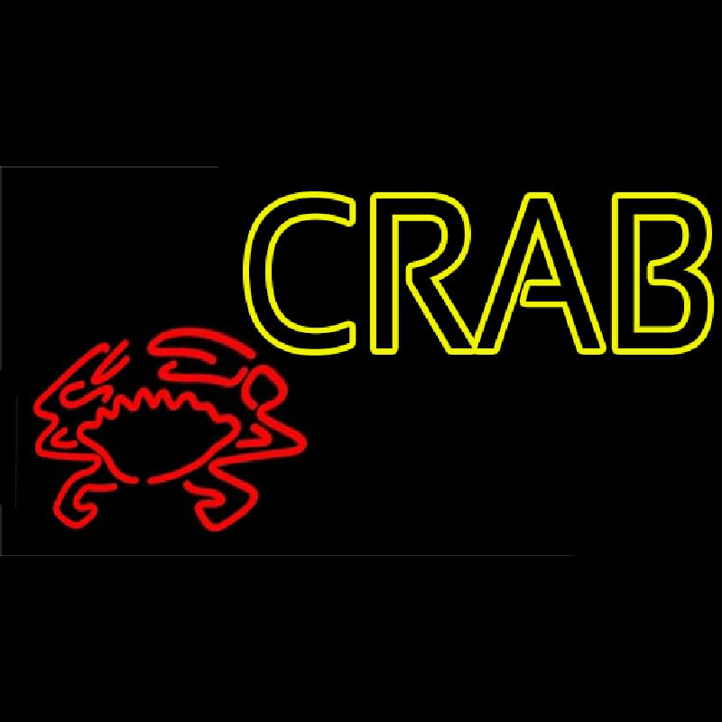 Crab With Logo 1 Enseigne Néon