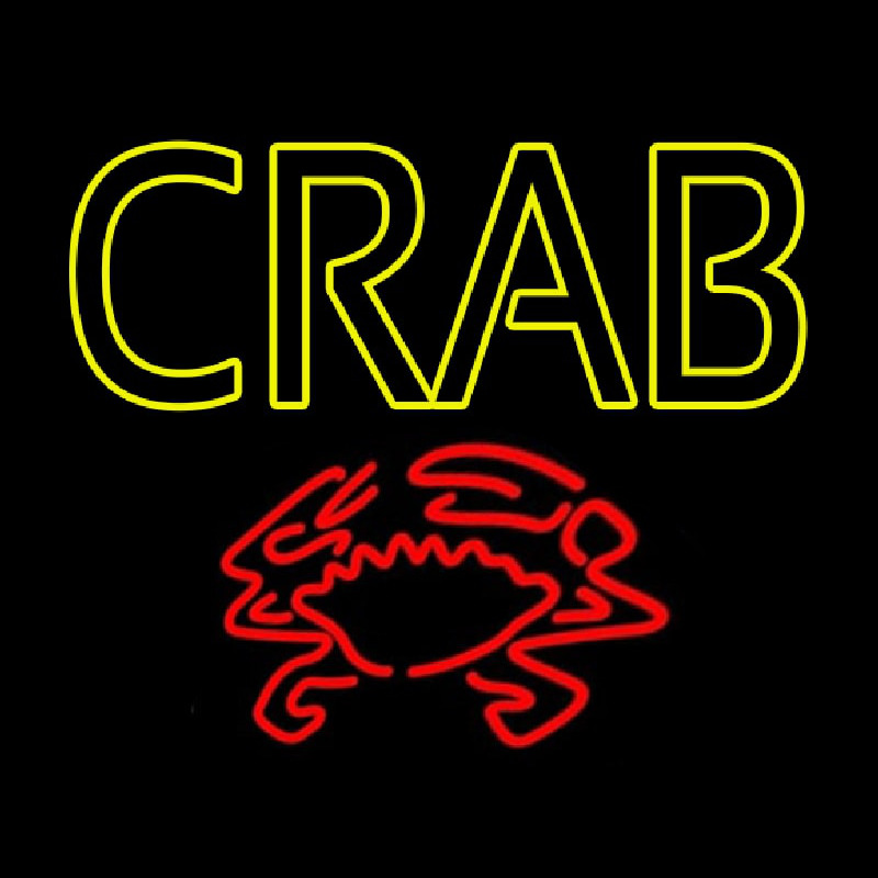Crab With Logo Enseigne Néon