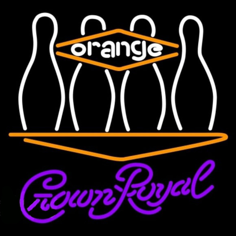 Crown Royal Bowling Orange Beer Sign Enseigne Néon