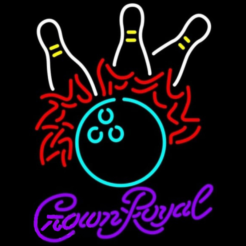Crown Royal Bowling Pool Beer Sign Enseigne Néon