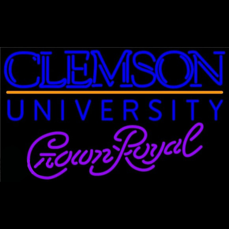 Crown Royal Clemson University Beer Sign Enseigne Néon