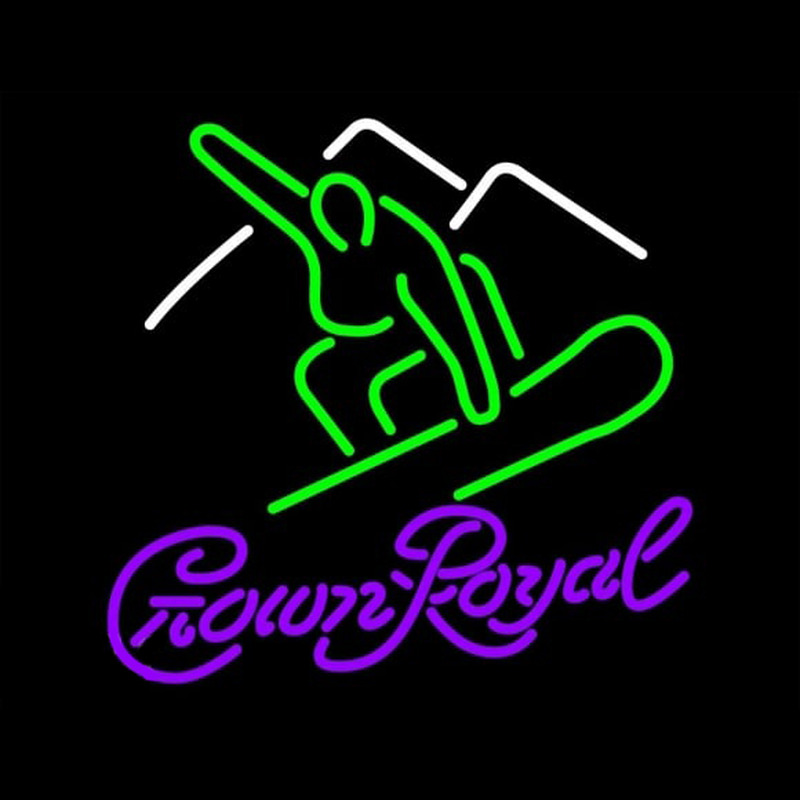 Crown Royal Logo Surfboard Beer Sign Enseigne Néon