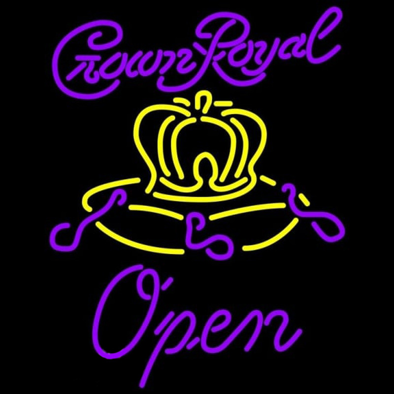 Crown Royal Open Beer Sign Enseigne Néon