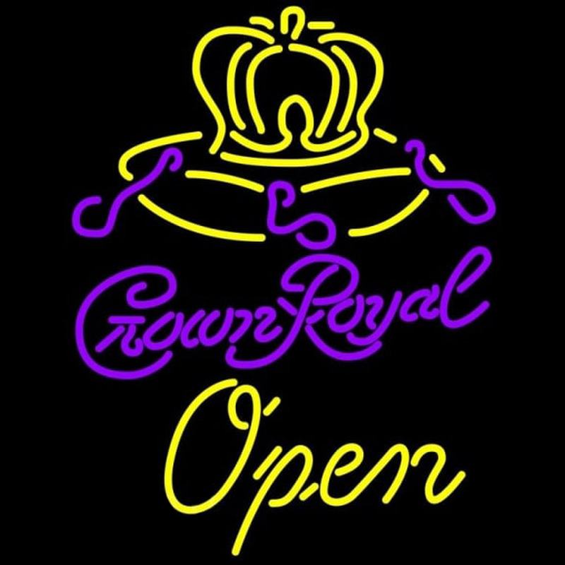 Crown Royal Open Beer Sign Enseigne Néon