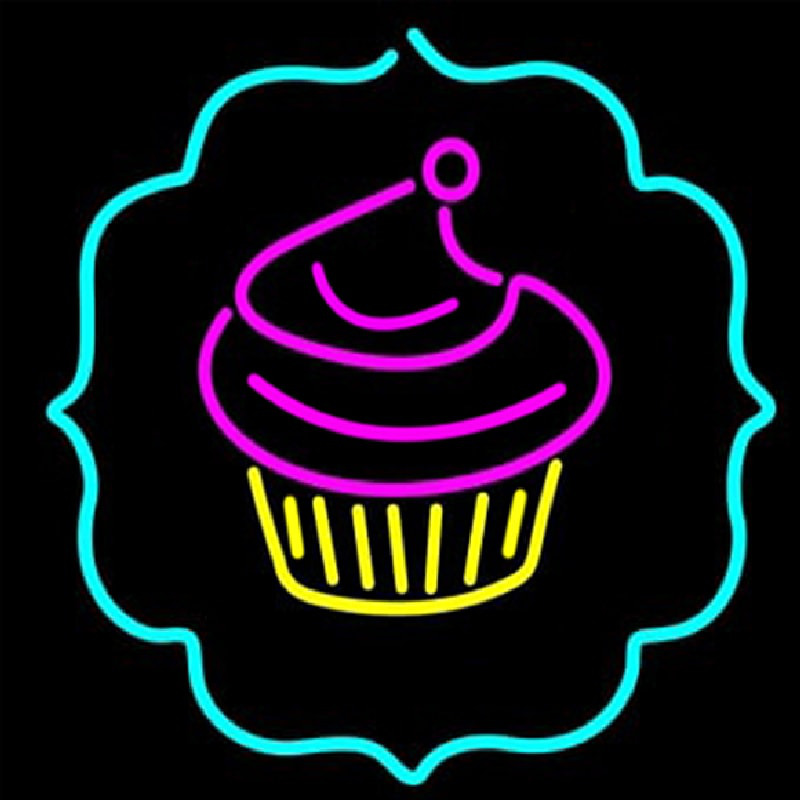 Cupcake Logo Enseigne Néon