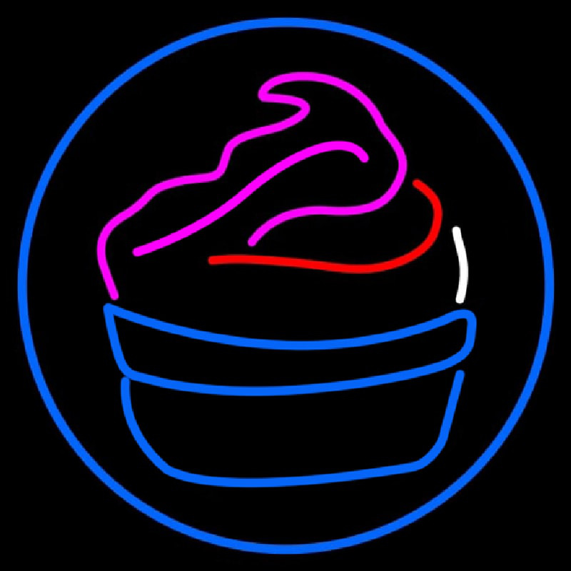 Cupcake Logo Enseigne Néon