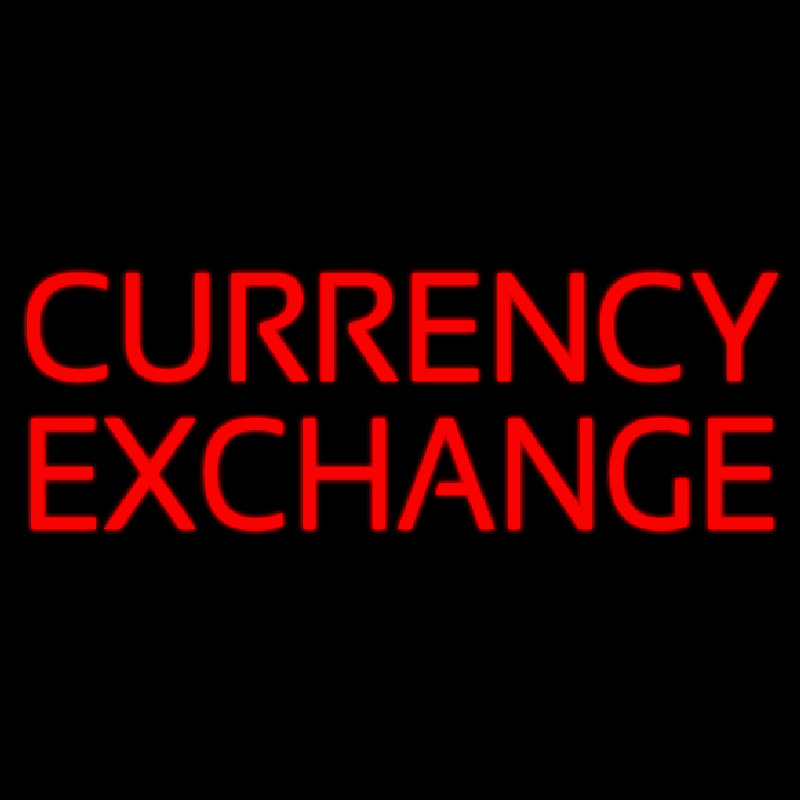 Currency E change Enseigne Néon