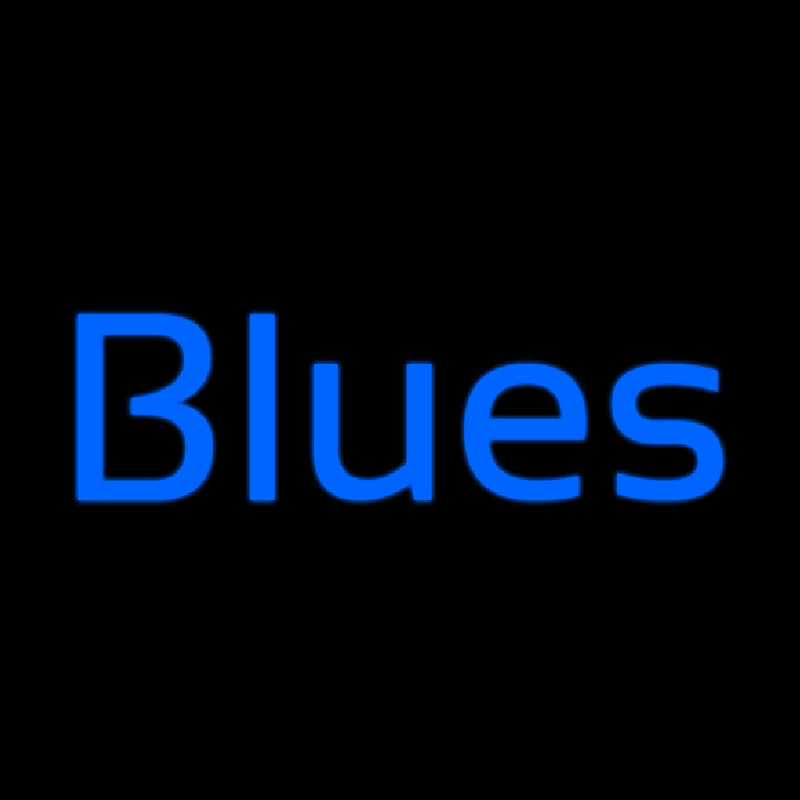 Cursive Blue Blues Enseigne Néon