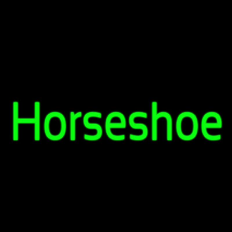 Cursive Horseshoe Enseigne Néon