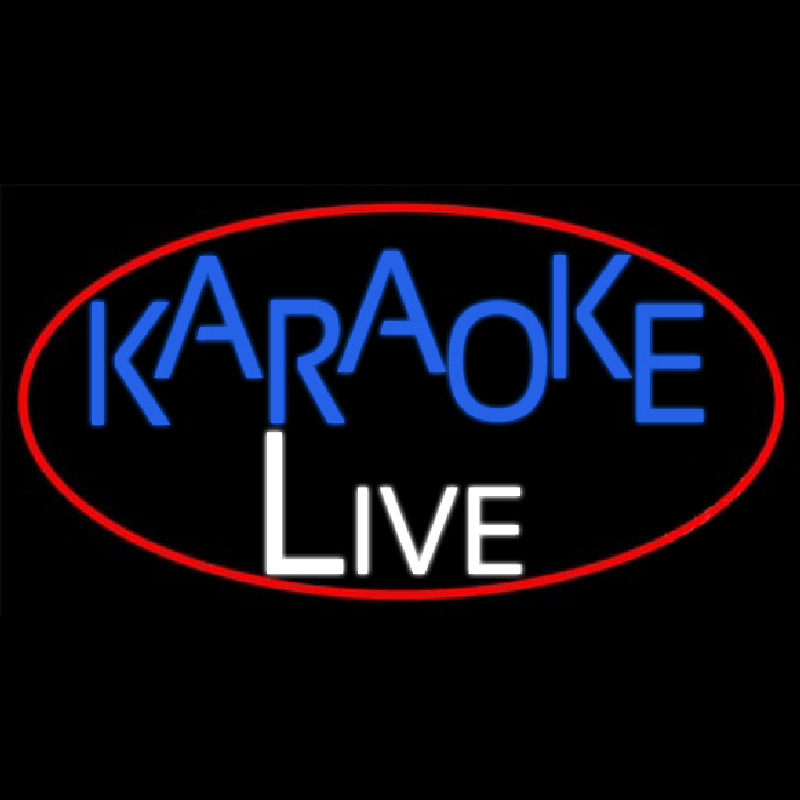 Cursive Karaoke Live Enseigne Néon