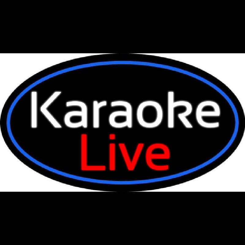 Cursive Karaoke Live Enseigne Néon