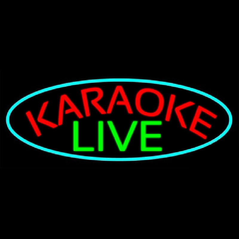 Cursive Karaoke Live Enseigne Néon