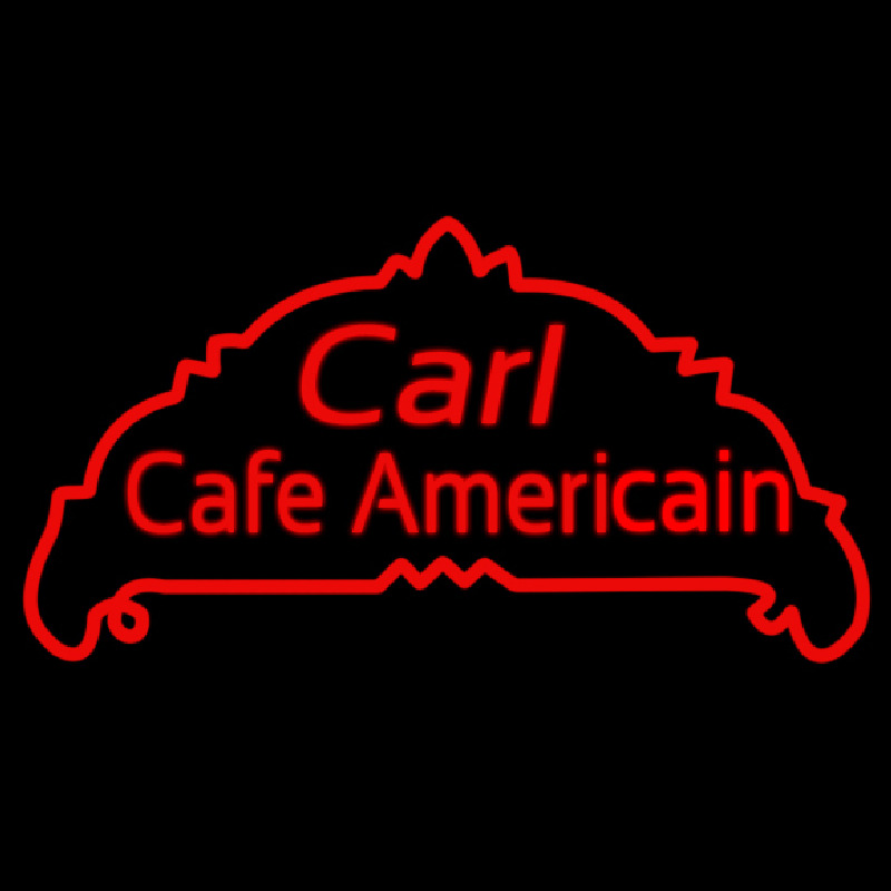 Custom Carl Cafe Americain 1 Enseigne Néon