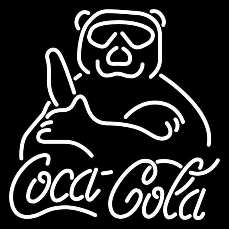 Custom Coca Cola Sign With Panda Enseigne Néon