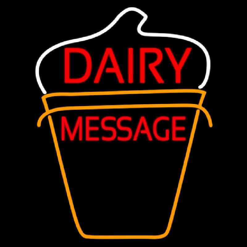 Custom Dairy On Logo Enseigne Néon