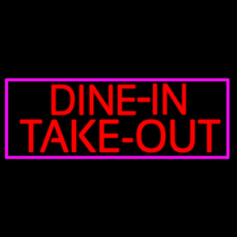 Custom Dine In Take Out Enseigne Néon