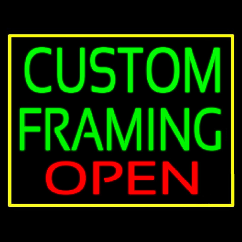 Custom Framing Open Frame Border Enseigne Néon