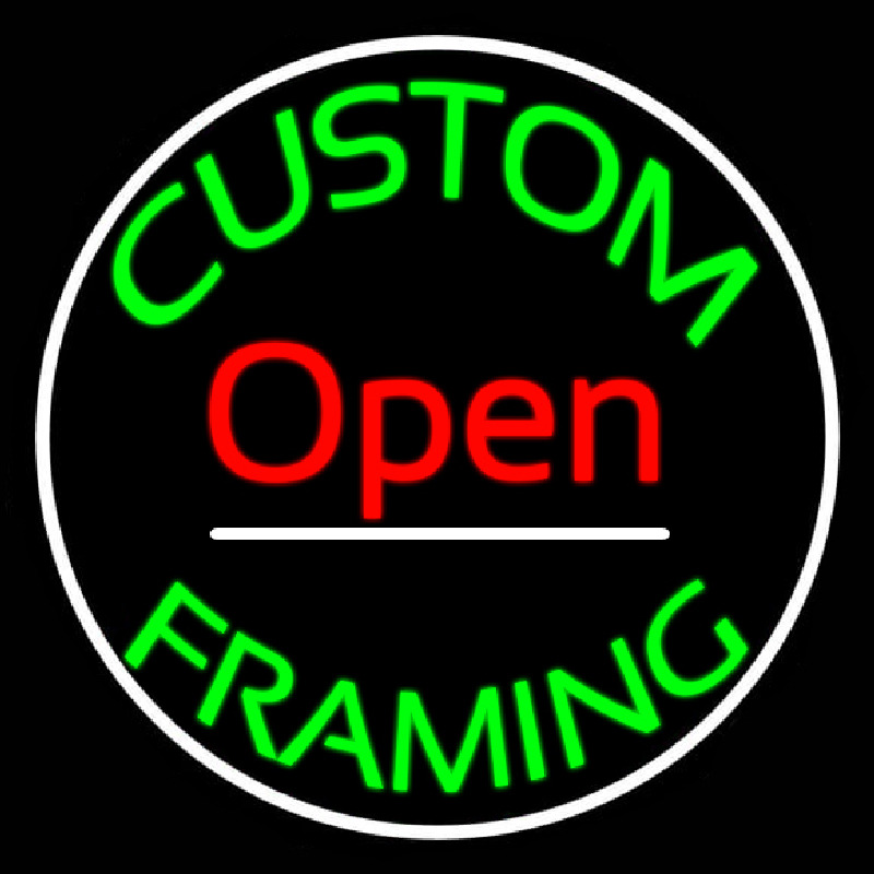 Custom Framing Open Frame With Border Enseigne Néon