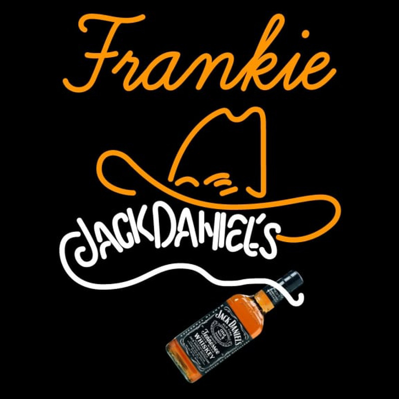 Custom Frankie Rare Jack Daniels Whiskey Cowboy Hat Enseigne Néon