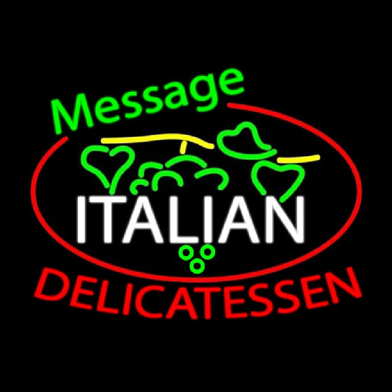 Custom Italian Delicatessen Enseigne Néon