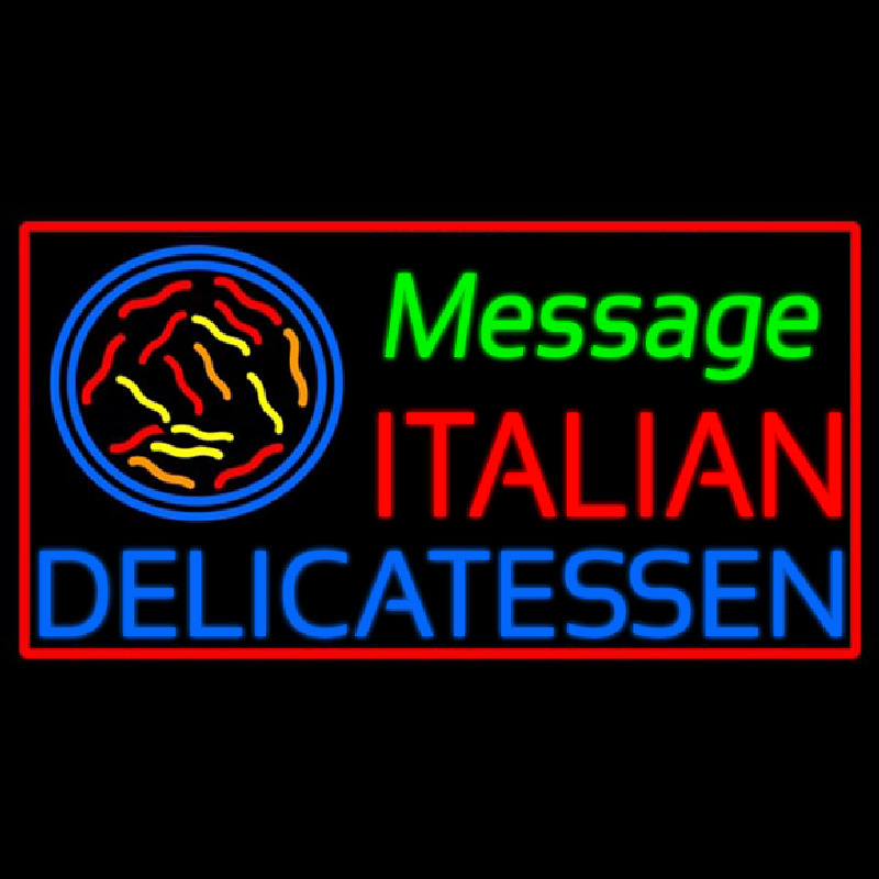 Custom Italian Delicatessen Enseigne Néon