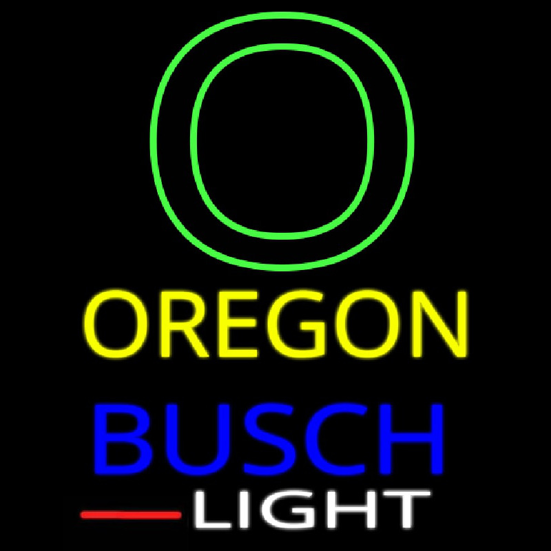 Custom Oregon Wings With Busch Light Real Neon Glass Tube Enseigne Néon