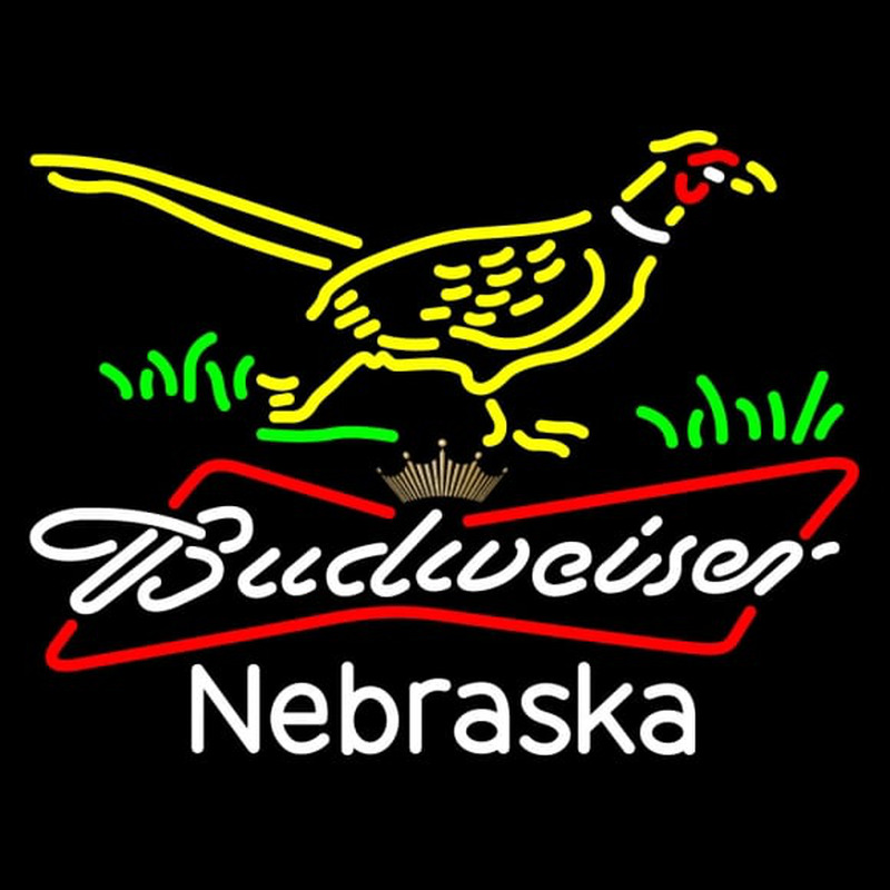 Custom Pheasant Budweiser Tie Crown Enseigne Néon