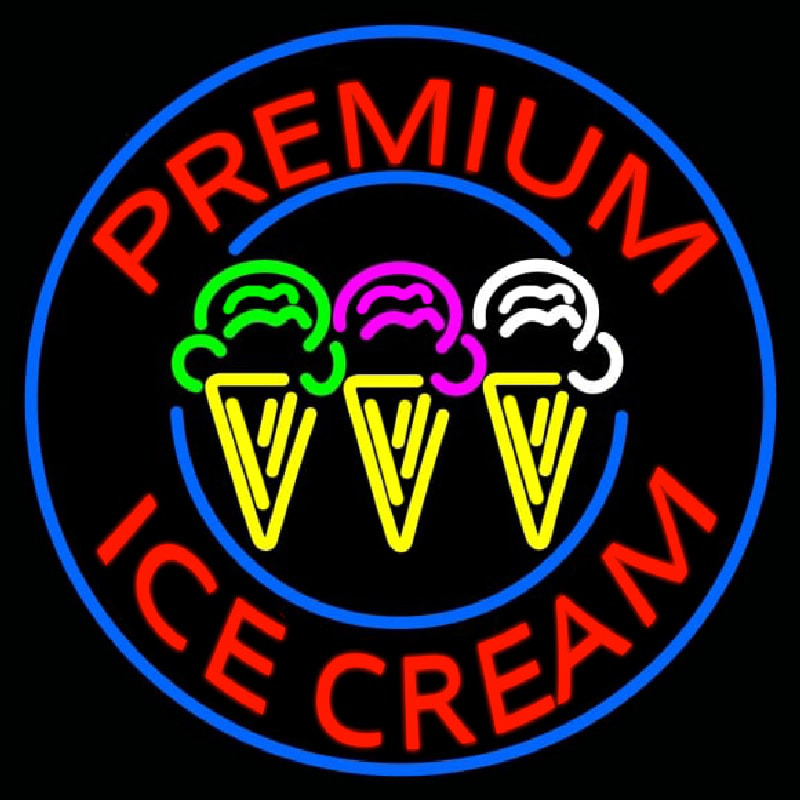 Custom Premium Ice Cream Enseigne Néon