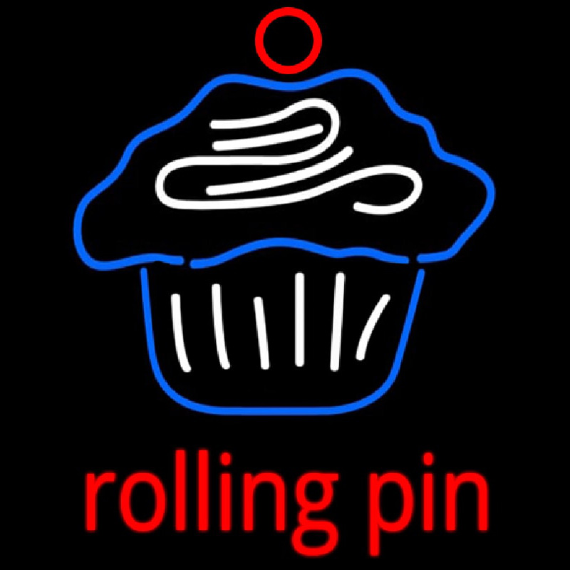 Custom Rolling Pin Cupcake 2 Enseigne Néon