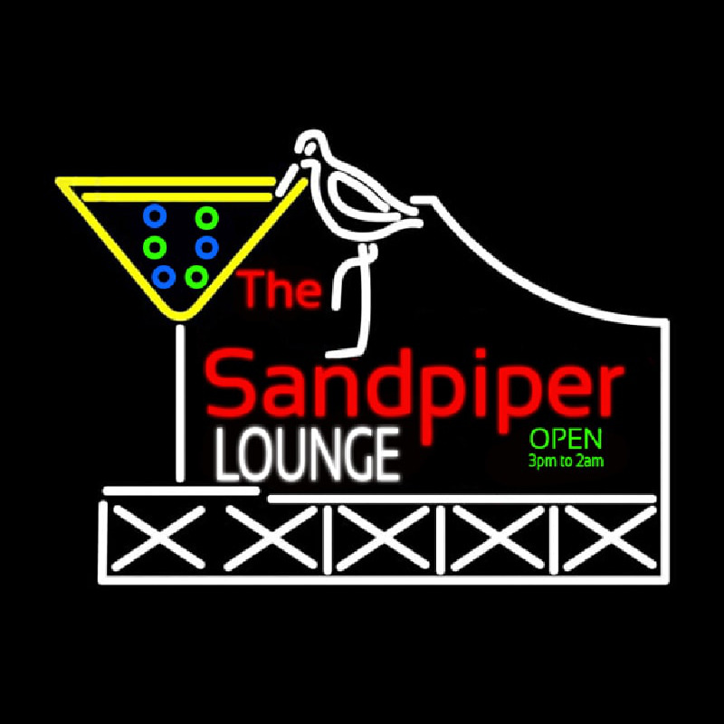 Custom Sandpiper Lounge Logo Enseigne Néon