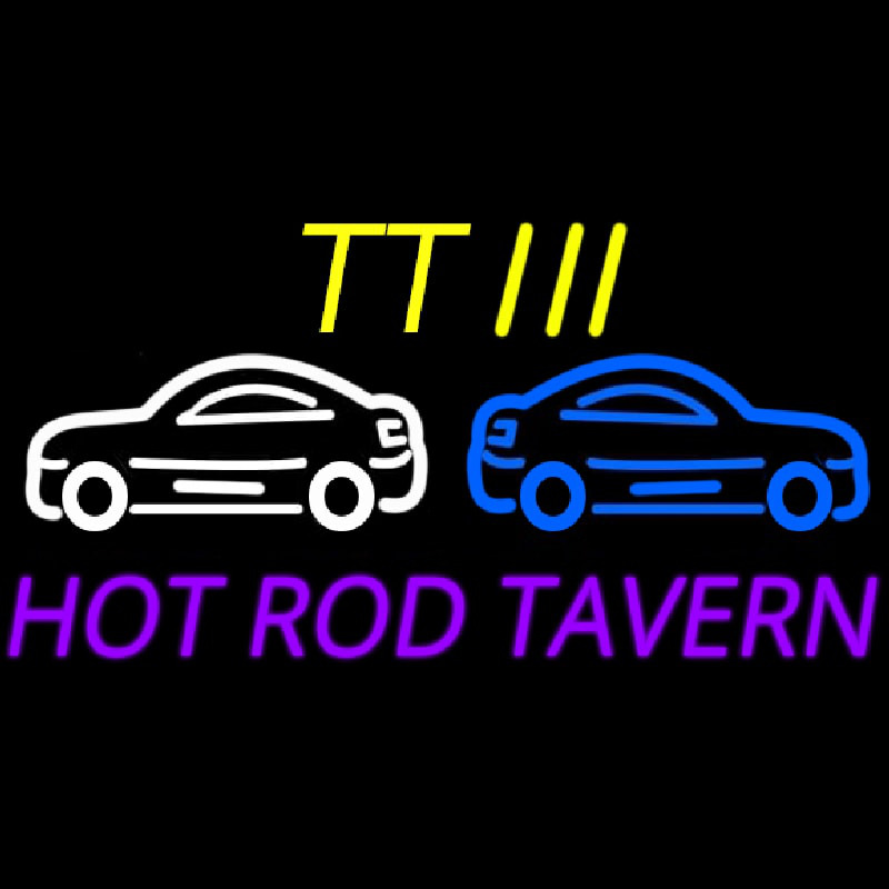 Custom Tt 3 Hot Rod Tavern Car Logo 2 Enseigne Néon